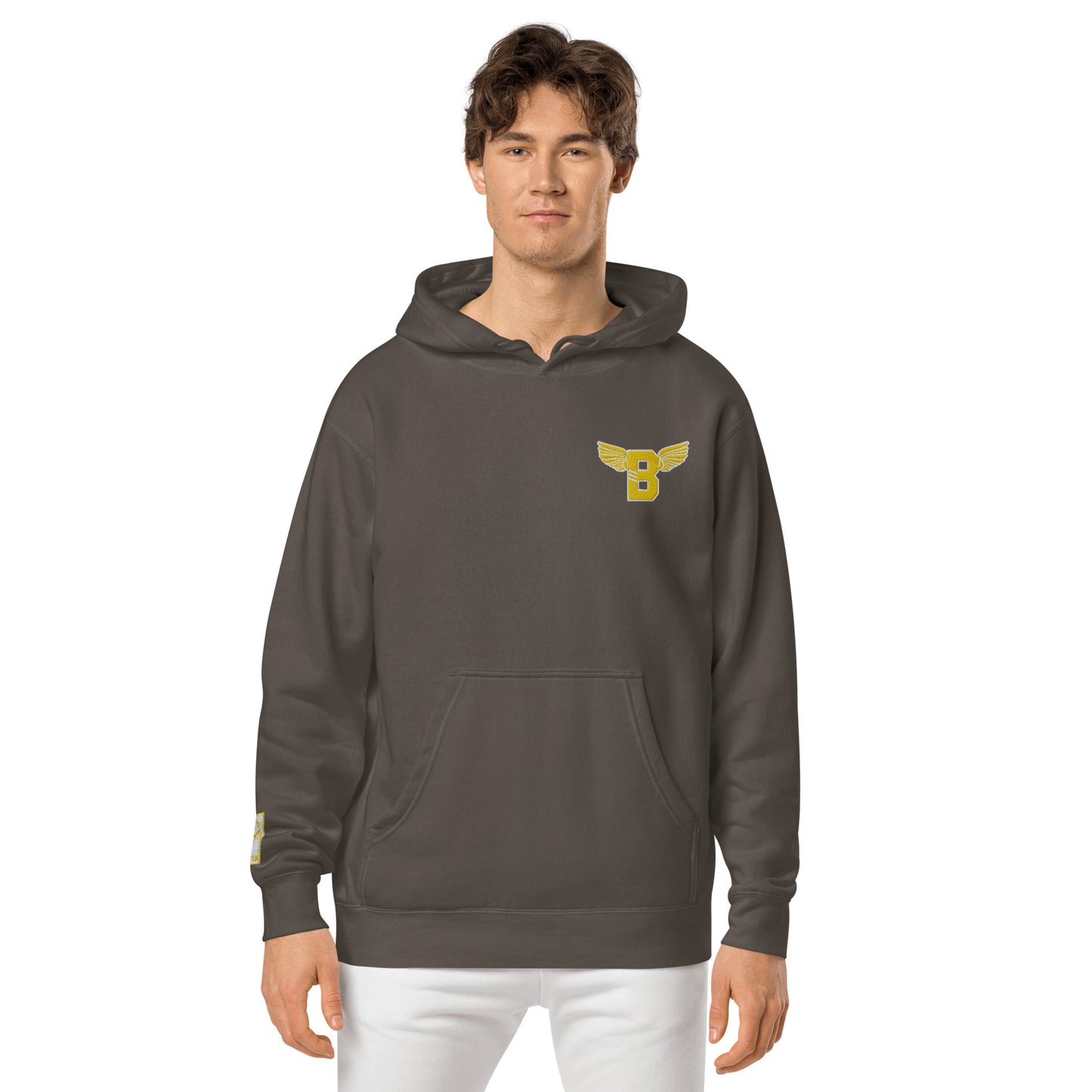 "B" IS FOR BROOKLYN - B-WING UNISEX HOODIE (GOLD STITCH)