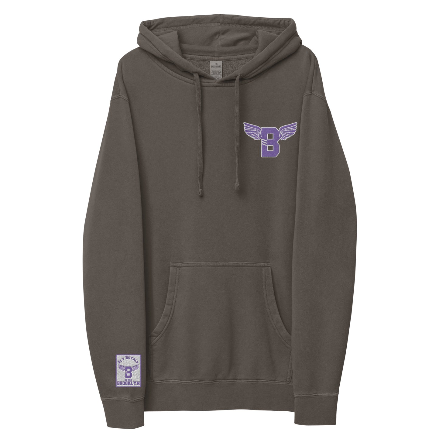 "B" IS FOR BROOKLYN - B-WING UNISEX HOODIE (PURPLE STITCH)