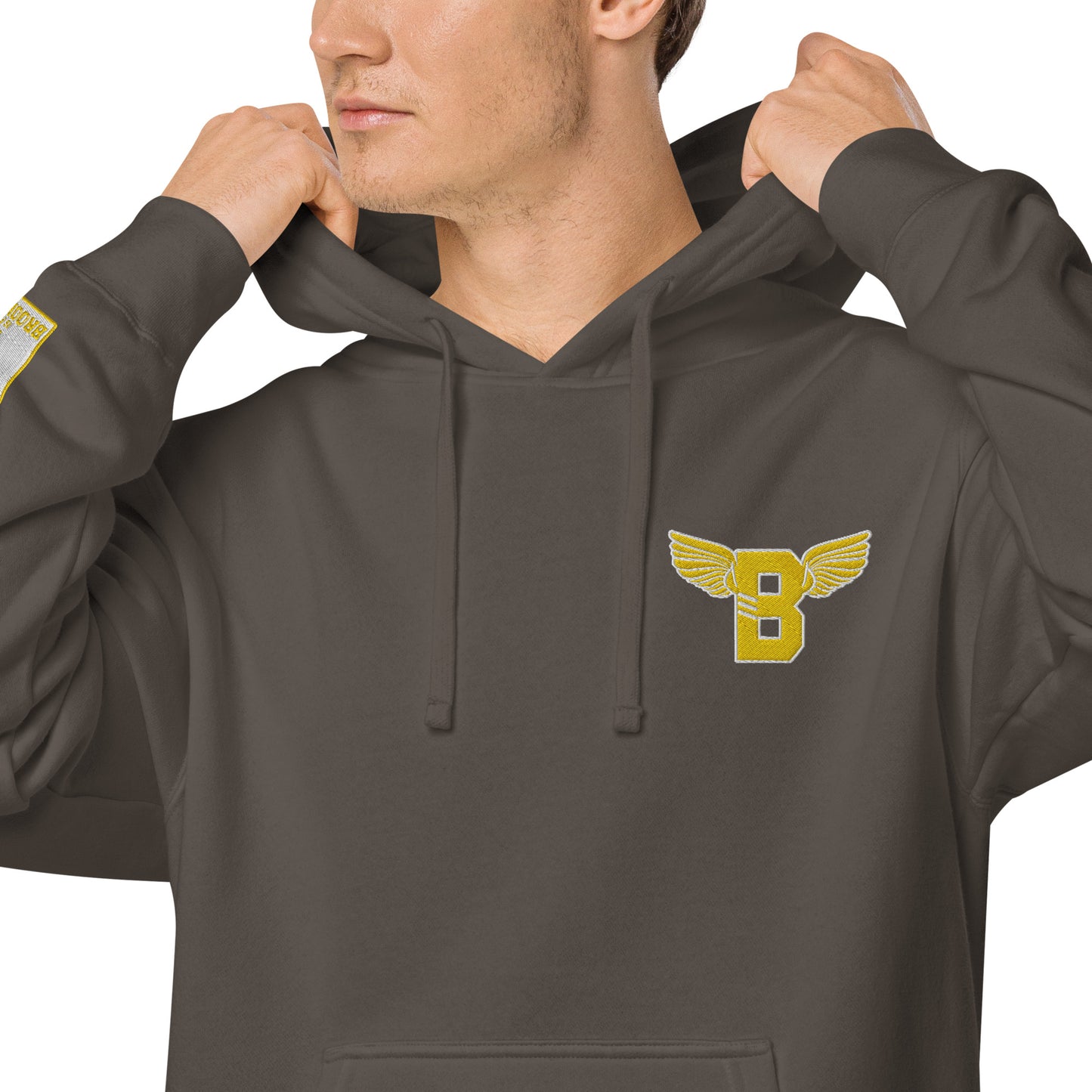 "B" IS FOR BROOKLYN - B-WING UNISEX HOODIE (GOLD STITCH)