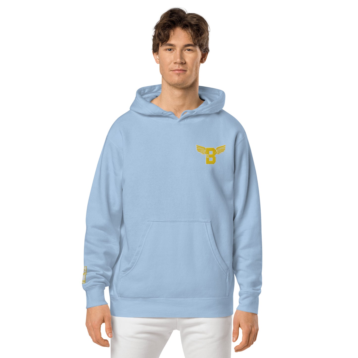 "B" IS FOR BROOKLYN - B-WING UNISEX HOODIE (GOLD STITCH)