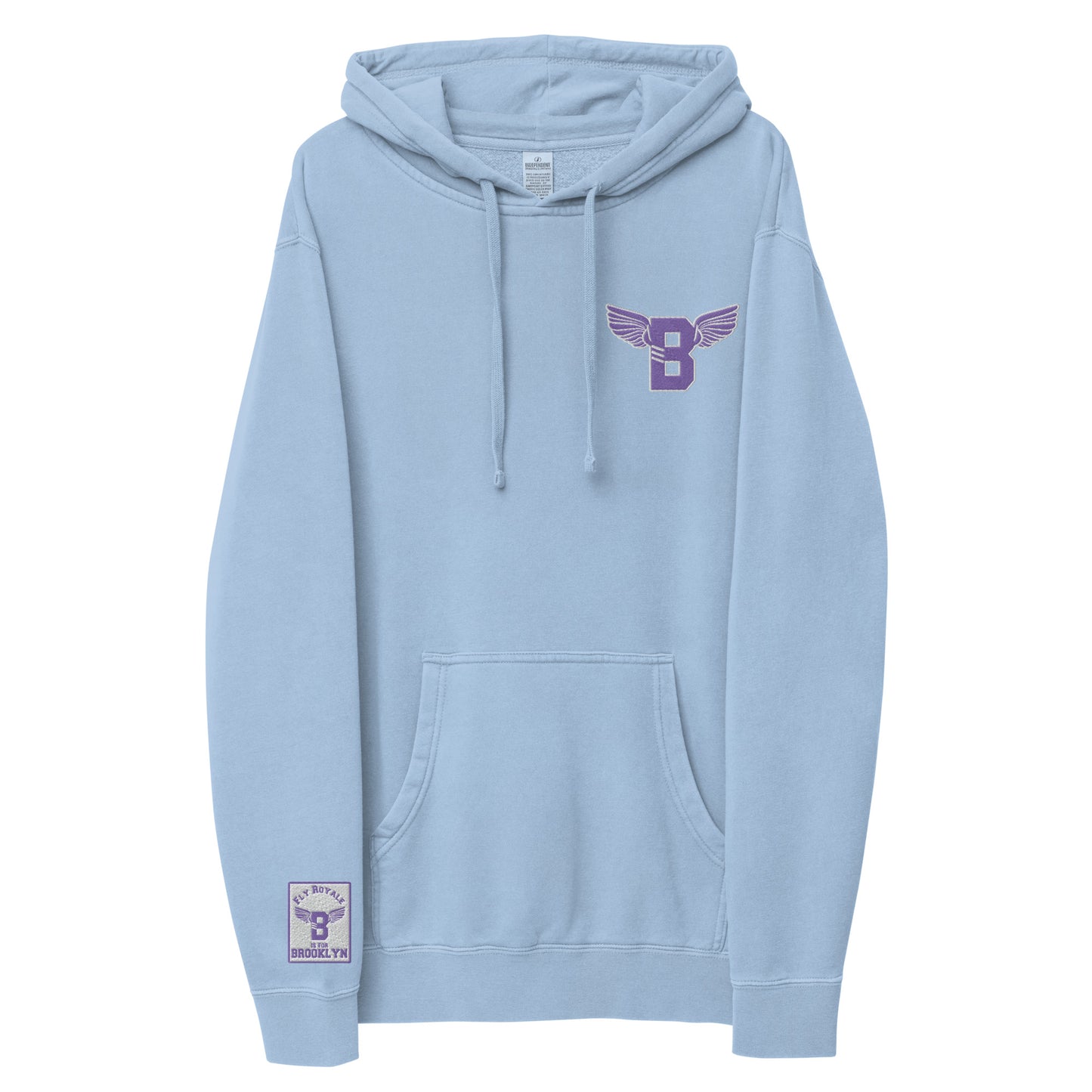 "B" IS FOR BROOKLYN - B-WING UNISEX HOODIE (PURPLE STITCH)