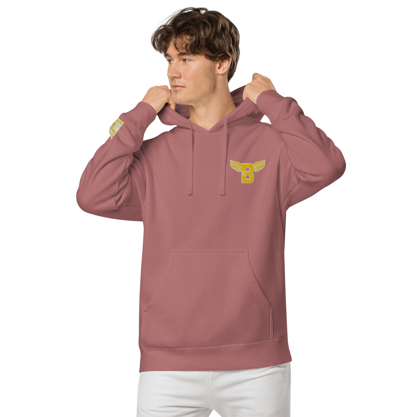 "B" IS FOR BROOKLYN - B-WING UNISEX HOODIE (GOLD STITCH)