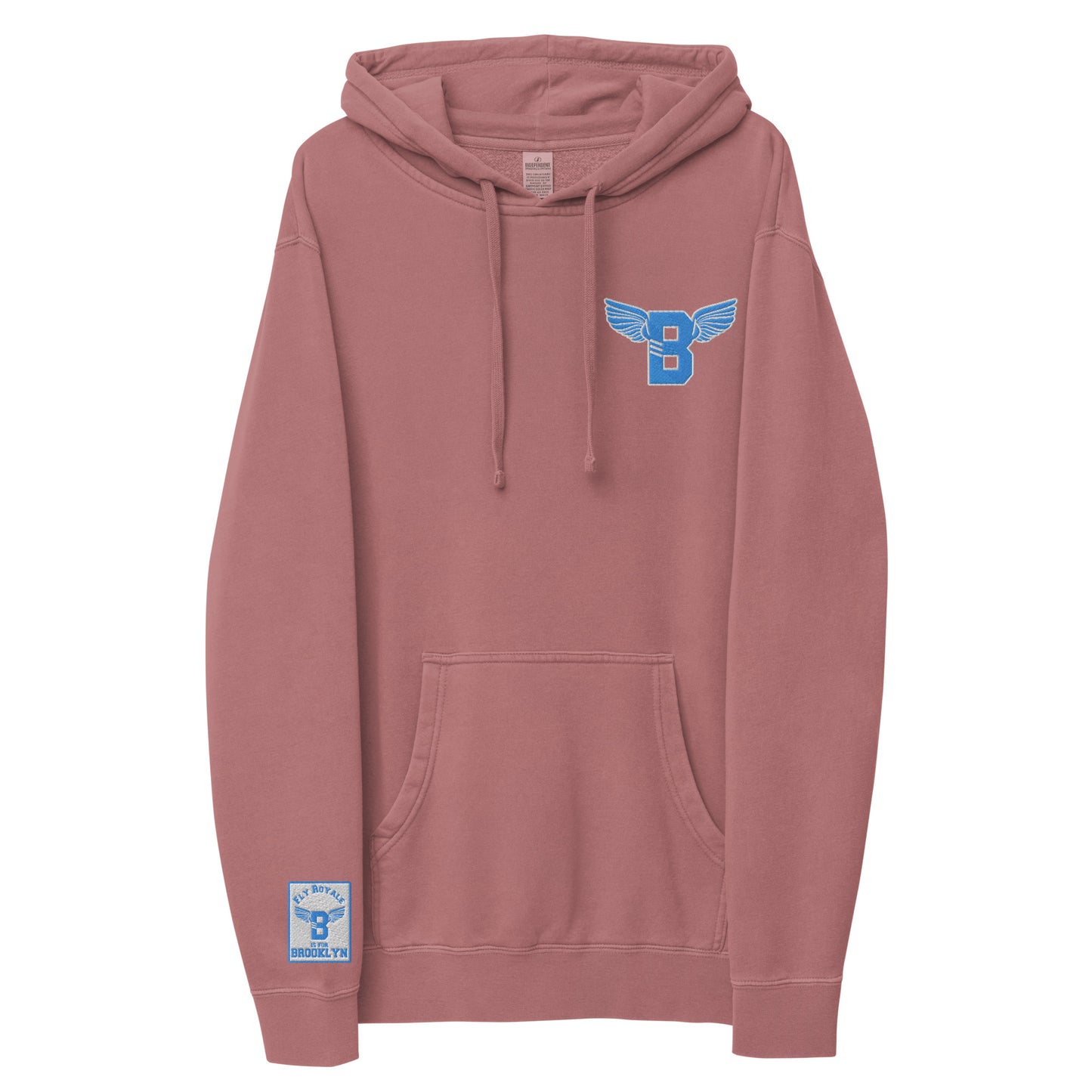 "B" IS FOR BROOKLYN - B-WING UNISEX HOODIE (VIVID BLUE STITCH)