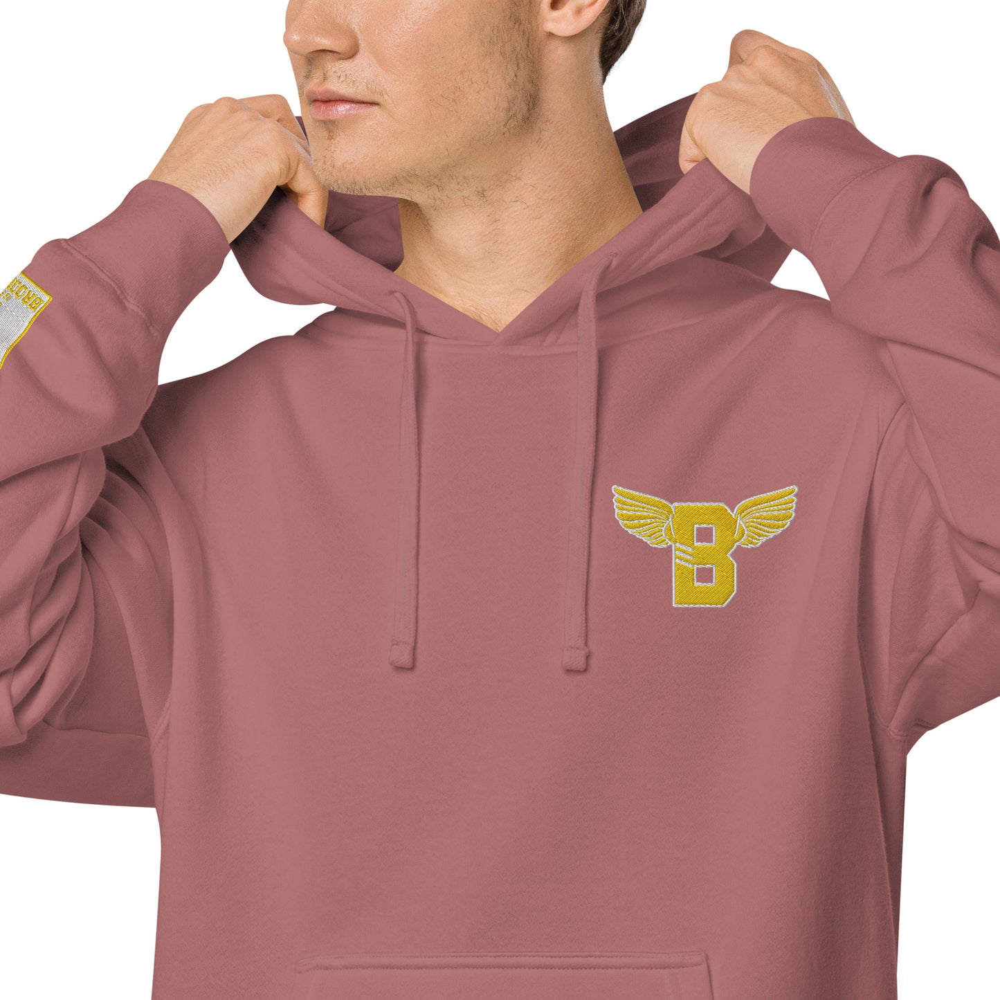 "B" IS FOR BROOKLYN - B-WING UNISEX HOODIE (GOLD STITCH)