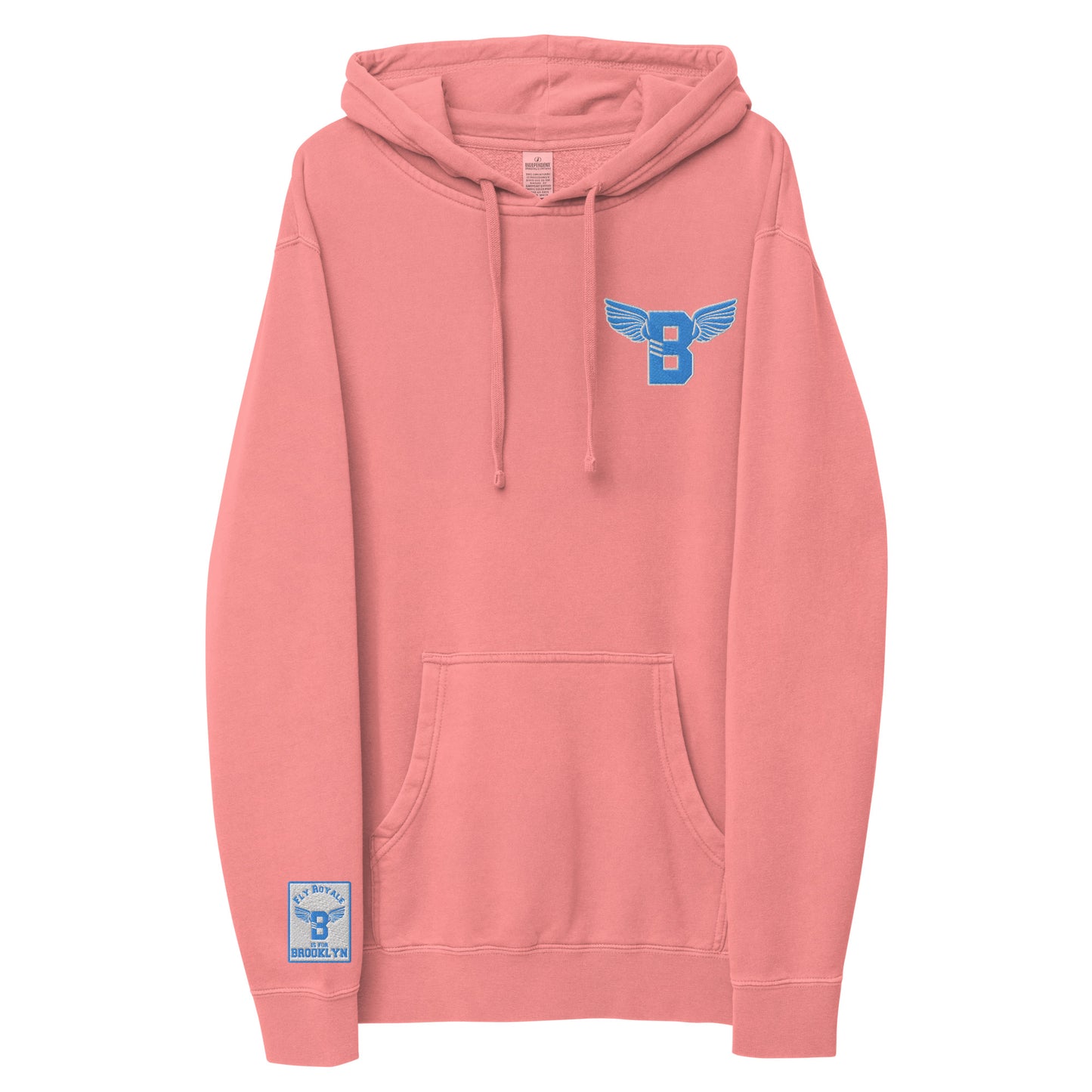 "B" IS FOR BROOKLYN - B-WING UNISEX HOODIE (VIVID BLUE STITCH)