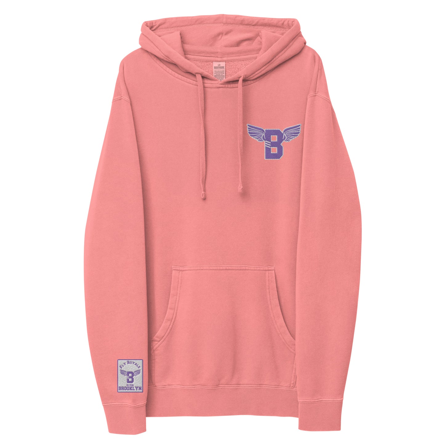 "B" IS FOR BROOKLYN - B-WING UNISEX HOODIE (PURPLE STITCH)