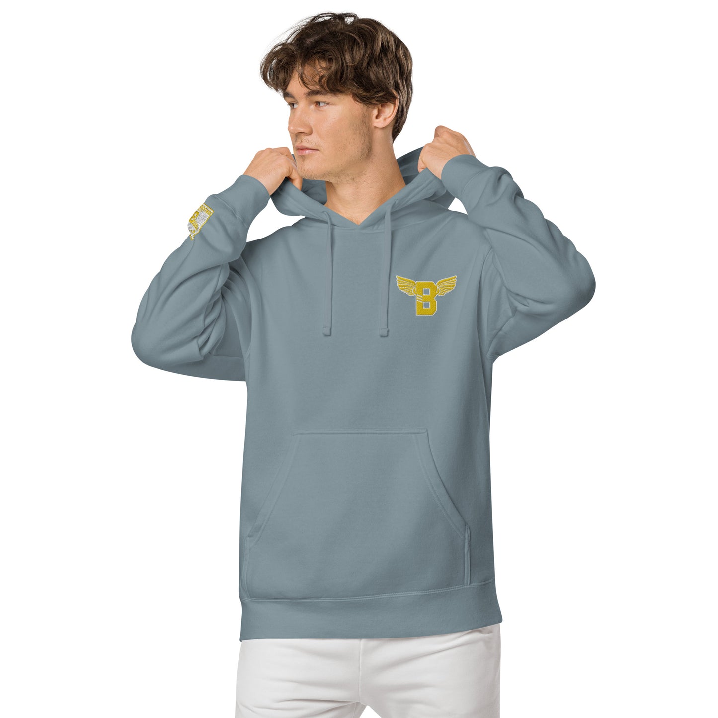 "B" IS FOR BROOKLYN - B-WING UNISEX HOODIE (GOLD STITCH)