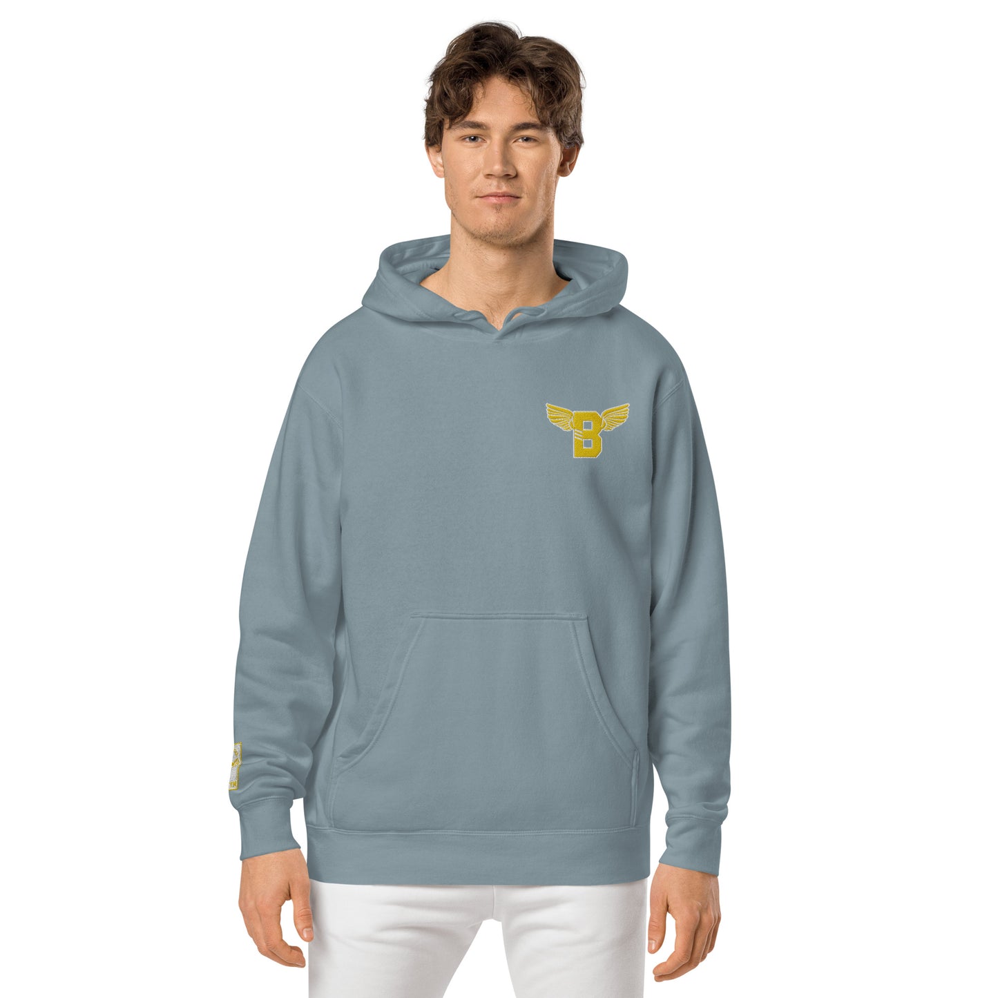 "B" IS FOR BROOKLYN - B-WING UNISEX HOODIE (GOLD STITCH)