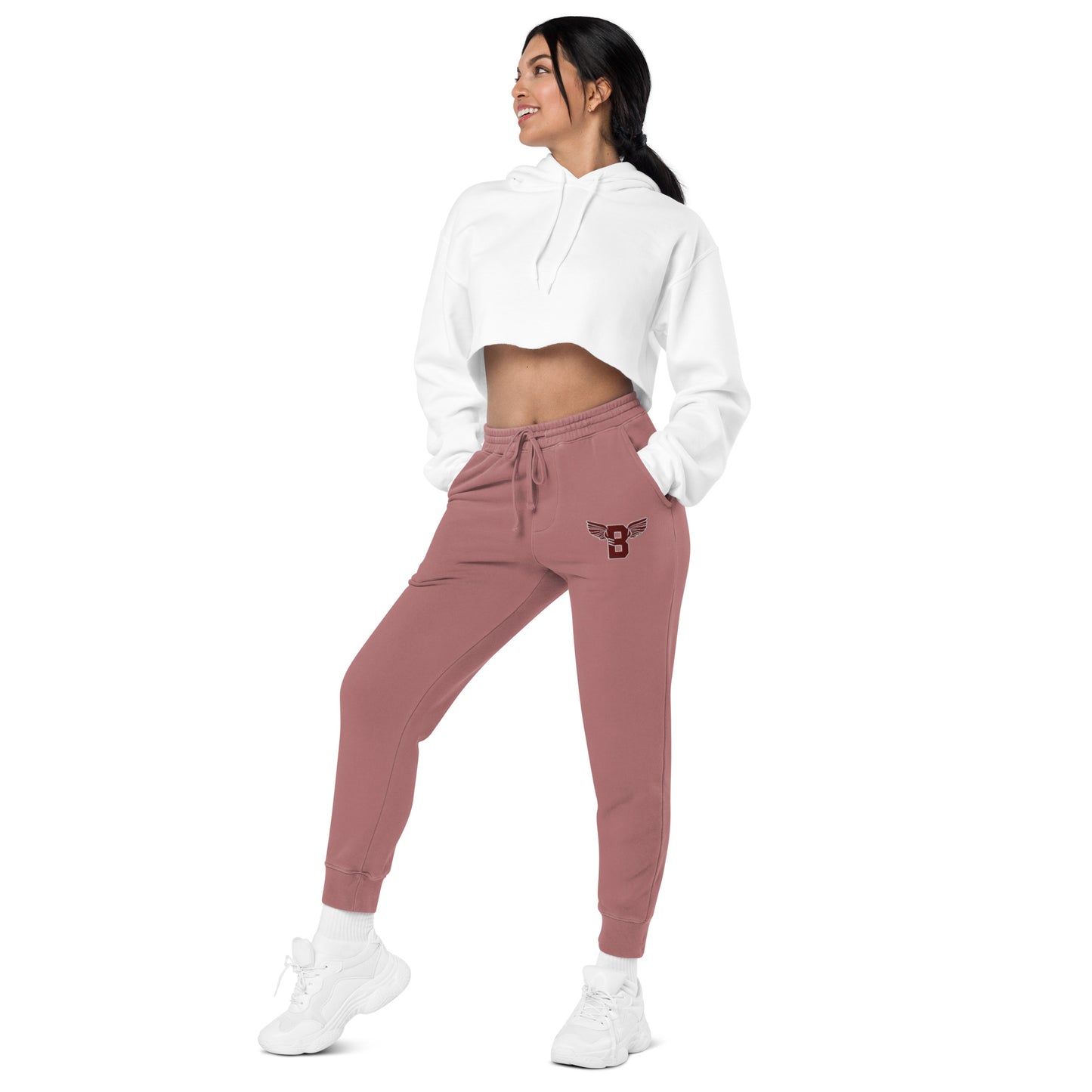 "B" IS FOR BROOKLYN - B-WING UNISEX SWEATPANTS (MAROON STITCH)