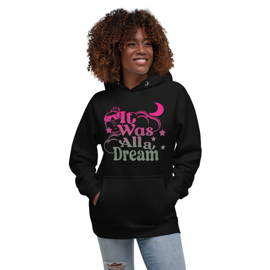 IT WAS ALL A DREAM! (PINK/GREEN GRADIENT) UNISEX HOODIE