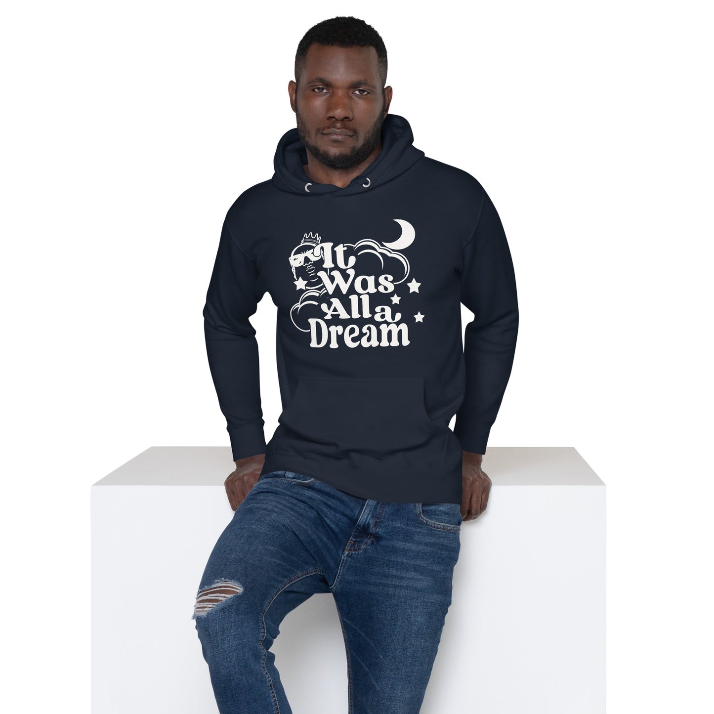 IT WAS ALL A DREAM! (WHITE) UNISEX HOODIE