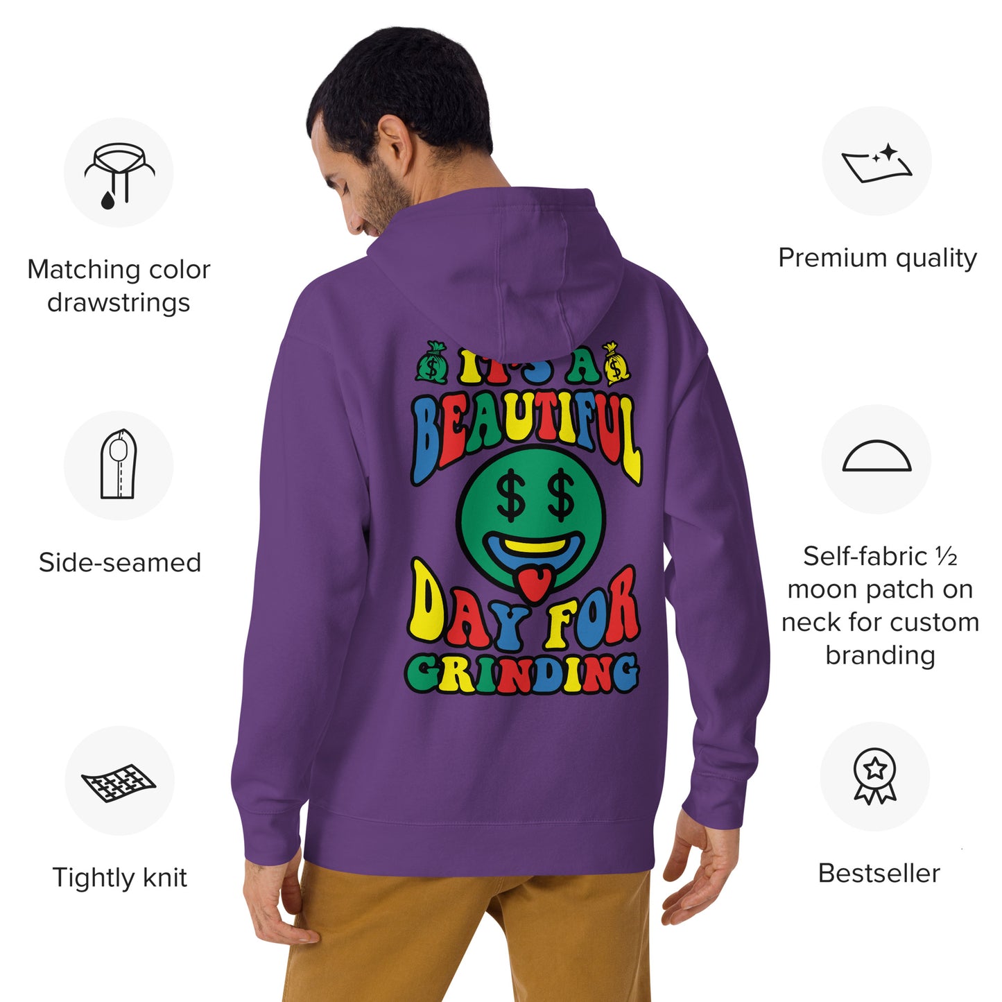 "ITS A BEAUTIFUL DAY FOR GRINDING" UNISEX HOODIE