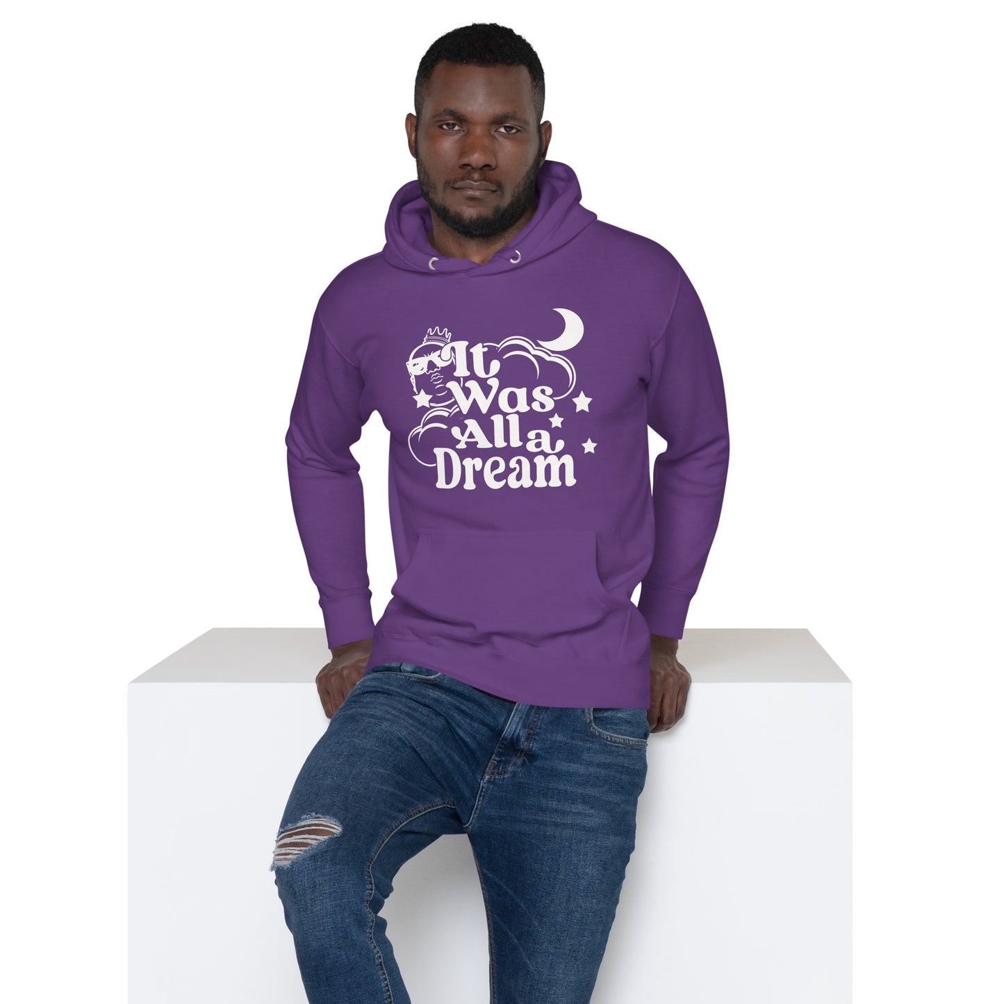 IT WAS ALL A DREAM! (WHITE) UNISEX HOODIE