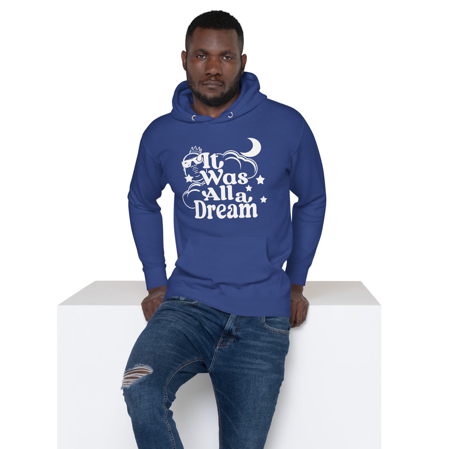 IT WAS ALL A DREAM! (WHITE) UNISEX HOODIE