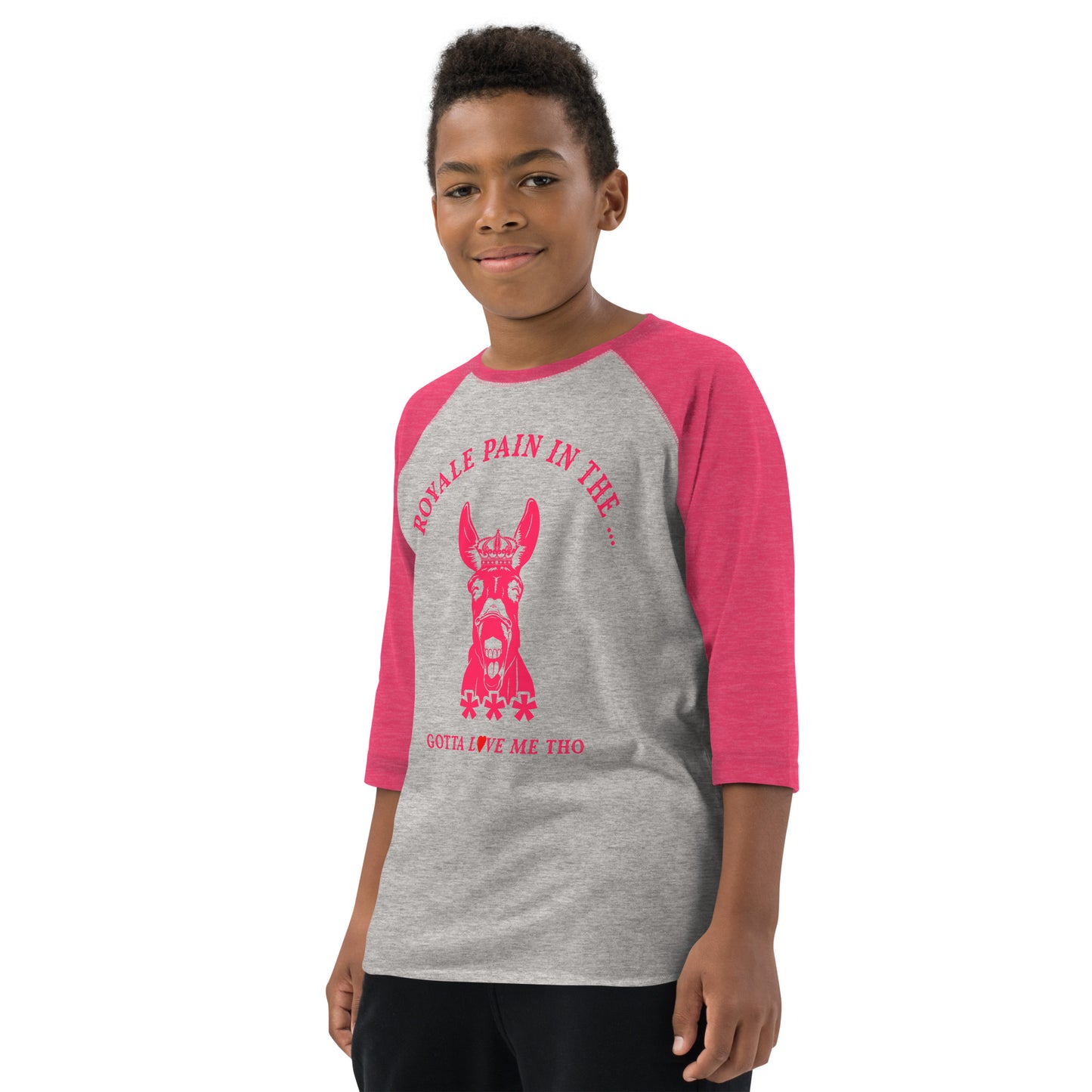 ROYALE PAIN IN THE *** RAGLAN - VINTAGE PINK (YOUTH)