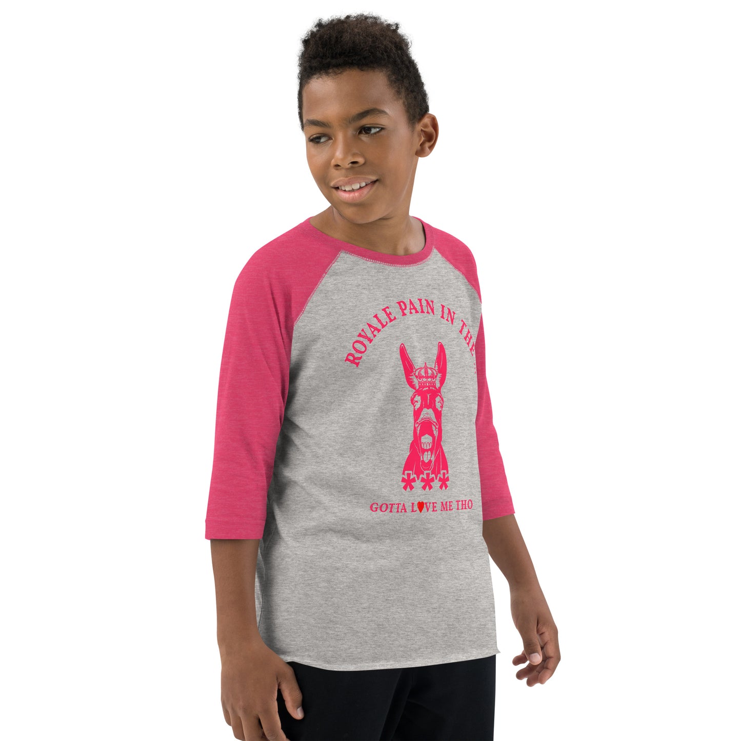 ROYALE PAIN IN THE *** RAGLAN - VINTAGE PINK (YOUTH)