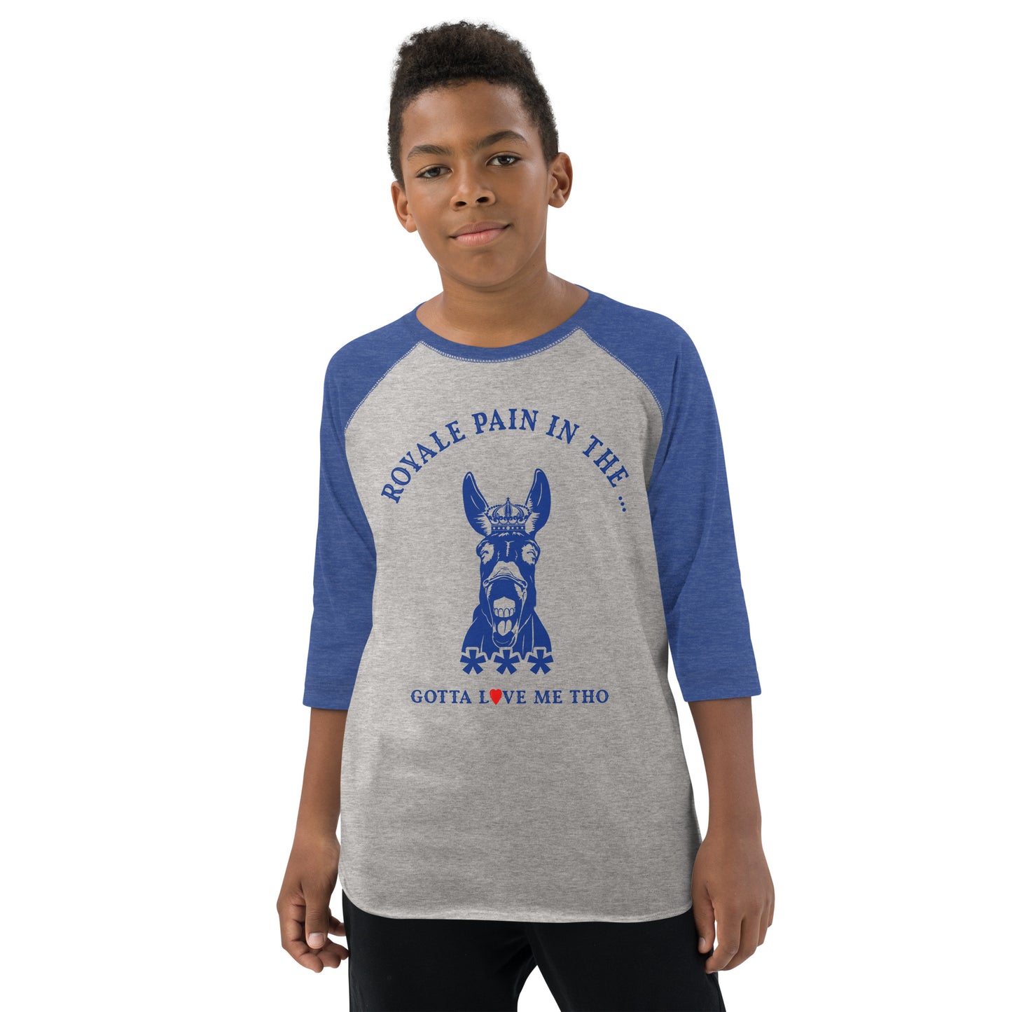 ROYALE PAIN IN THE *** RAGLAN - VINTAGE NAVY (YOUTH)