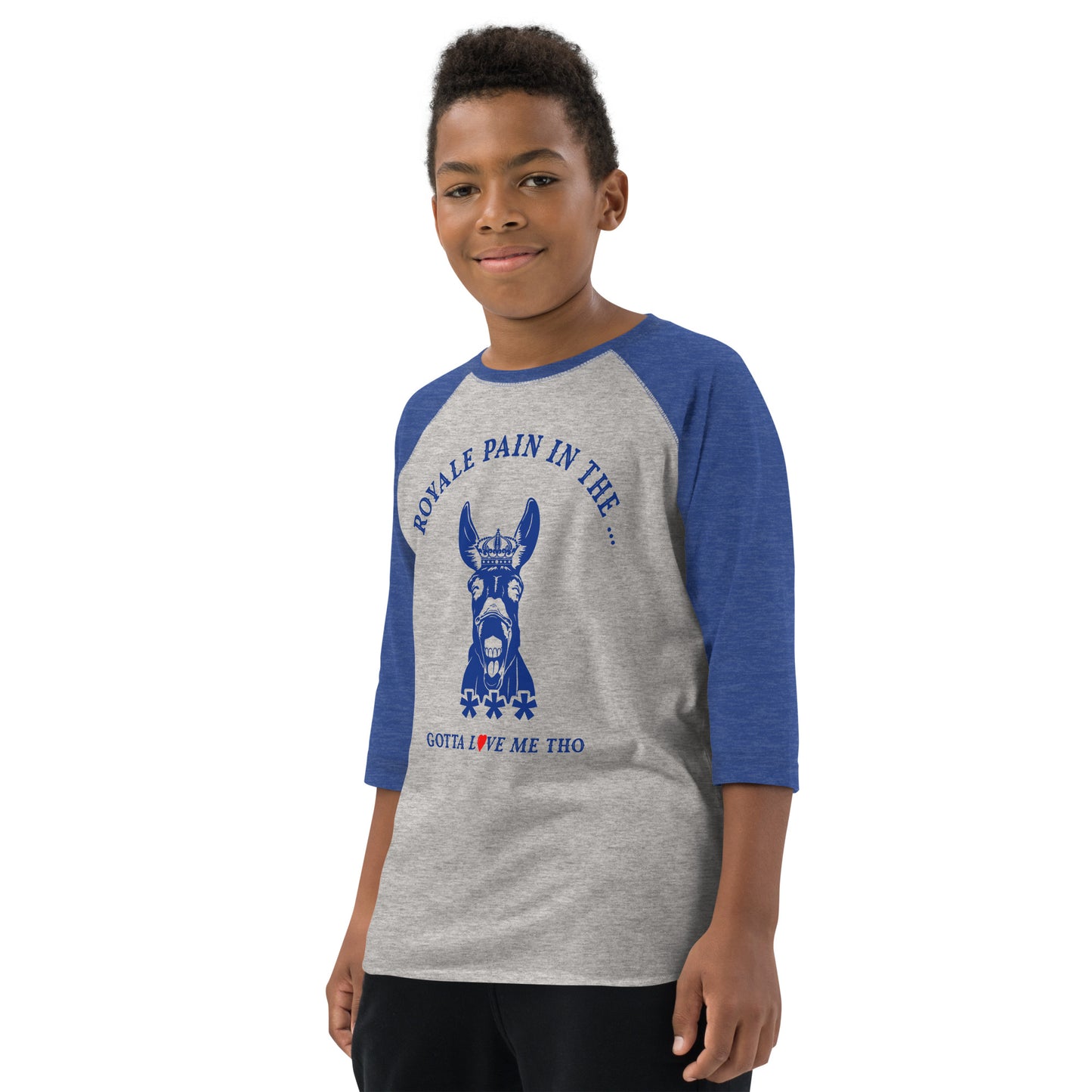 ROYALE PAIN IN THE *** RAGLAN - VINTAGE NAVY (YOUTH)